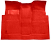 Molded Loop Carpet Fits Select 1960-1966 GM Regular Cab Trucks w/4-Speed [OE-Style Jute Backing, Red] - image 1