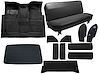 GM Truck Interior Kit fits Select 1960-1963 GM Regular Cab Trucks w/4-Speed & 2WD [Black, Mass Backing]