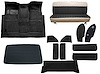 GM Truck Interior Kit fits Select 1960-1963 GM Regular Cab Trucks w/4-Speed & 2WD [Mass Backing, Black & White]