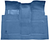 Molded Loop Carpet Fits Select 1960-1966 GM 4WD Trucks w/Column or Floor Shift [OE-Style Jute Backing, Medium Blue] - image 1