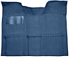Molded Loop Carpet for 1967-1972 GM C Series Regular Cab Truck w/Auto/3-Speed Manual [OE Jute Backing, Medium Blue] - image 1