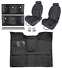 Black Interior Kit w/High-Back Buckets for 1967-1972 GM C Series Regular Cab Truck w/TH400 - image 1