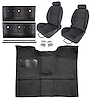Black Interior Kit w/High-Back Buckets for 1967-1972 GM C Series Regular Cab Truck w/4-Speed Manual - image 1