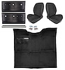 Black Interior Kit w/Low-Back Buckets for 1967-1972 GM C Series Regular Cab Trucks w/o Gas Tank in Cab - image 1