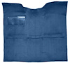 Molded Loop Carpet for 1967-1972 GM C Series Regular Cab Trucks w/o Gas Tank in Cab [OE Jute Backing, Medium Blue] - image 1