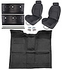 Black Interior Kit w/High-Back Buckets for 1967-1972 GM C Series Regular Cab Truck w/o Gas Tank in Cab, TH400 - image 1