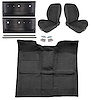 Black Interior Kit w/Low-Back Buckets for 1967-1972 GM C Series Regular Cab Truck w/o Gas Tank in Cab, TH400 - image 1