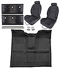 Black Interior Kit w/High-Back Buckets for 1967-1972 GM C Series Regular Cab Truck w/o Gas Tank in Cab, TH400 - image 1