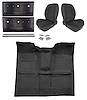 Black Interior Kit w/Low-Back Buckets for 1967-1972 GM C Series Regular Cab Truck w/o Gas Tank in Cab, 4-Speed - image 1