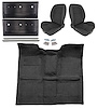 Black Interior Kit w/Low-Back Buckets for 1967-1972 GM C Series Regular Cab Truck w/o Gas Tank in Cab, 4-Speed