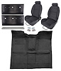 Black Interior Kit w/High-Back Buckets for 1967-1972 GM C Series Regular Cab Truck  w/o Gas Tank in Cab, 4-Speed - image 1