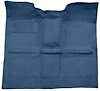 Molded Loop Carpet for 1967-1972 GM C Series Regular Cab Truck  w/o Gas Tank in Cab, 4-Speed [Mass, Medium Blue] - image 1