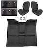 Black Interior Kit w/Low-Back Buckets for 1967-1972 GM K Series Regular Cab Trucks w/o Gas Tank in Cab - image 1