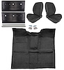 Black Interior Kit w/Low-Back Buckets for 1967-1972 GM K Series Regular Cab Trucks w/o Gas Tank in Cab - image 1