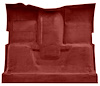 Molded Cut Pile Carpet for 1975-1980 GM C Series Regular Cab Trucks w/TH400 [Mass Backing, Oxblood] - image 1