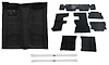 Molded Loop Carpet Kit for 1967-1969 Chevrolet Camaro, Pontiac Firebird, with Sound Deadener and Sill Plates [Black] - image 1