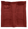 Molded Loop Carpet for 1967-1969 Chevrolet Camaro, Pontiac Firebird [OE-Style Jute Backing, 1-Piece, Red] - image 1