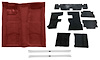 Molded Loop Carpet Kit for 1967-1969 Chevrolet Camaro, Pontiac Firebird, with Sound Deadener and Sill Plates [Red] - image 1