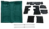 Molded Loop Carpet Kit for 1967-1969 Chevrolet Camaro, Pontiac Firebird, with Sound Deadener and Sill Plates [Aqua] - image 1