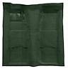 Molded Loop Carpet for 1967-1969 Chevrolet Camaro, Pontiac Firebird [OE-Style Jute Backing, 1-Piece, Dark Green] - image 1