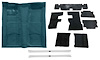 Molded Loop Carpet Kit for 1967-1969 Chevrolet Camaro, Pontiac Firebird, with Sound Deadener and Sill Plates [Medium Blue] - image 1