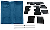 Molded Loop Carpet Kit for 1967-1969 Chevrolet Camaro, Pontiac Firebird, with Sound Deadener and Sill Plates [Bright Blue] - image 1