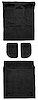 Molded Cut Pile Passenger/Cargo Area Carpet Fits Select 2007-2009 Cadillac, Chevy, GMC SUV Models [Jute Backing, 4-Piece, Black] - image 1