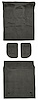 Molded Cut Pile Passenger/Cargo Area Carpet Fits Select 2007-2009 Cadillac, Chevy, GMC SUV Models [Mass Backing, 4-Piece, Gray] - image 1