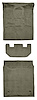 Molded CutPile Passenger/Cargo Area Carpet Fits Select 2010-2014 Cadillac, Chevy, GMC SUV Models [Jute Backing, 3-Piece, Almond] - image 1