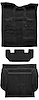 Molded Cut Pile Passenger/Cargo Area Carpet Fits Select 2011-2014 Cadillac, Chevy, GMC SUV Models [Jute Backing, 3-Piece, Black] - image 1