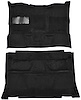 Molded Cut Pile Carpet for 1981-1991 Chevrolet/GMC C/R Series Trucks [OE-Style Jute Backing, Crew Cab, 2-Piece, Black] - image 1