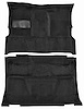 Molded Cut Pile Carpet for 1981-1991 Chevrolet/GMC C/K/R/V Series Trucks [OE-Style Jute Backing, Crew Cab, 2-Piece, Black] - image 1
