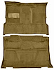 Molded Cut Pile Carpet for 1981-1991 Chevy/GMC C/K/R/V Series Trucks [OE-Style Jute Backing, Crew Cab, 2-Piece, Medium Dark Oak] - image 1