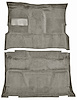 Molded Cut Pile Carpet for 1981-1991 Chevy/GMC C/K/R/V Series Trucks [Jute Backing, Crew Cab, 2-Piece, Medium Gray/Pewter] - image 1