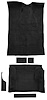Molded Cut Pile Carpet Fits Select 1995-2005 Chevrolet/GMC/Oldsmobile SUVs [OE-Style Jute Backing, 4-Door, 6-Piece, Black] - image 1