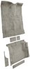 Molded Cut Pile Carpet Fits Select 1995-2005 Chevy/GMC/Oldsmobile SUVs [OE Jute Backing, 4-Door, 6-Piece, Medium Gray/Pewter] - image 2