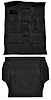 Molded Cut Pile Carpet Fits Select 2000-2006 Cadillac/Chevy/GMC SUVs [Mass Backing, 2-Piece, Black] - image 1