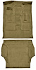 Molded Cut Pile Carpet Fits Select 2000-2006 Cadillac/Chevy/GMC SUVs [Mass Backing, 2-Piece, Medium Dark Oak] - image 1