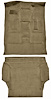Molded Cut Pile Carpet Fits Select 2000-2006 Cadillac/Chevy/GMC SUVs [Mass Backing, 2-Piece, Medium Beige] - image 1