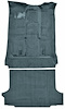 Molded Cut Pile Carpet Fits Select 1992-1999 Chevrolet/GMC SUVs [OE-Style Jute Backing, 2-Door, 2-Piece, Crystal Blue] - image 1