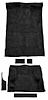 Molded Cut Pile Carpet Fits Select 1995-2005 Chevrolet/GMC SUVs [OE-Style Jute Backing, 2-Door, 6-Piece, Black] - image 1