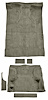 Molded Cut Pile Carpet Fits Select 1995-2005 Chevrolet/GMC SUVs [OE-Style Jute Backing, 2-Door, 6-Piece, Medium Sand Gray] - image 1