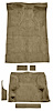Molded Cut Pile Carpet Fits Select 1995-2005 Chevrolet/GMC SUVs [OE-Style Jute Backing, 2-Door, 6-Piece, Medium Beige] - image 1