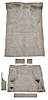 Molded Cut Pile Carpet Fits Select 1995-2005 Chevrolet/GMC SUVs [OE-Style Jute Backing, 2-Door, 6-Piece, Medium Gray/Pewter] - image 1