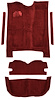 5-Piece Molded Cut Pile Carpet Kit for 1978 Chevrolet El Camino, GMC Caballero [OE-Style Jute Backing, Dark Red/Carmine] - image 1