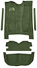 5-Piece Molded Cut Pile Carpet Kit for 1978 Chevrolet El Camino, GMC Caballero [OE-Style Jute Backing, Willow Green] - image 1