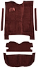 5-Piece Molded Cut Pile Carpet Kit for 1978 Chevrolet El Camino, GMC Caballero [OE-Style Jute Backing, Claret/Oxblood] - image 1