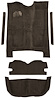 5-Piece Molded Cut Pile Carpet Kit for 1978 Chevrolet El Camino, GMC Caballero [Mass Backing, Dark Briar Brown] - image 1