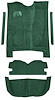 5-Piece Molded Cut Pile Carpet Kit for 1978 Chevrolet El Camino, GMC Caballero [Mass Backing, Silver Green/Jade] - image 1