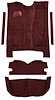 5-Piece Molded Cut Pile Carpet Kit for 1978 Chevrolet El Camino, GMC Caballero [Mass Backing, Maroon] - image 1
